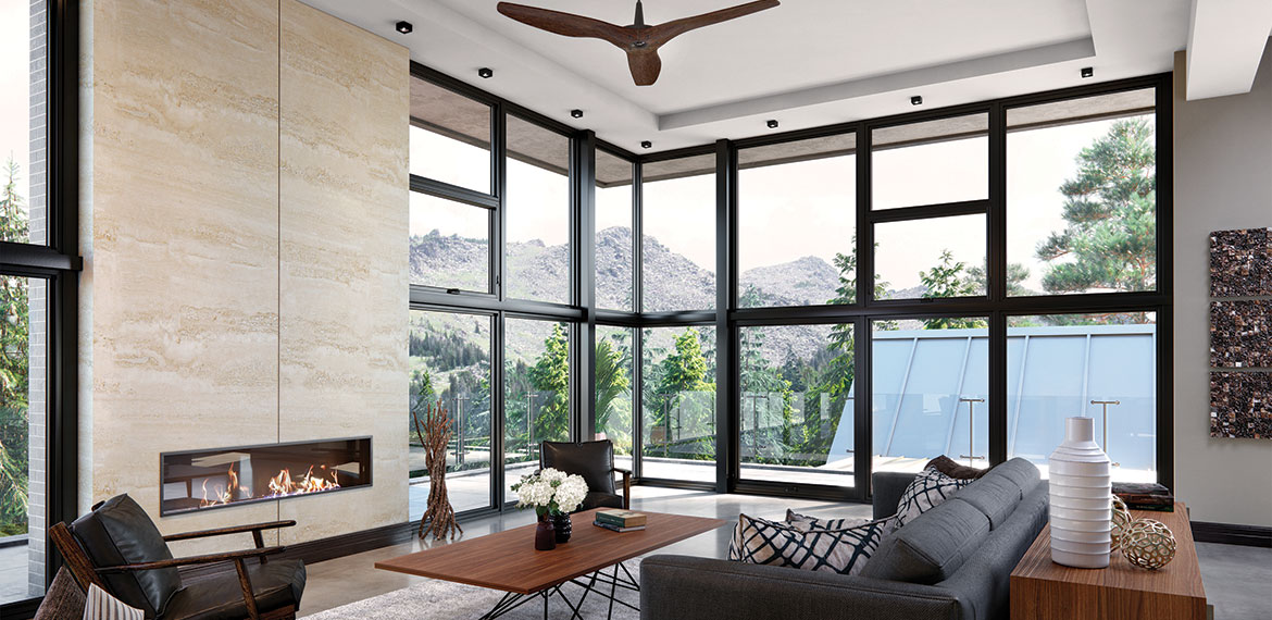 Living room with great windows