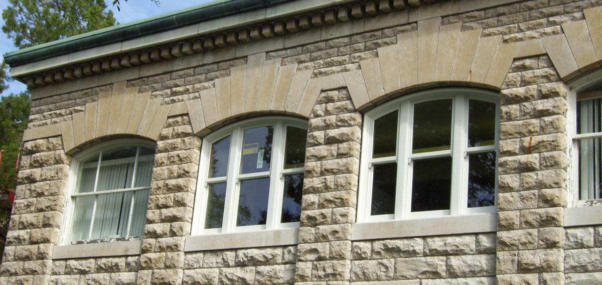 Norrington center arched windows